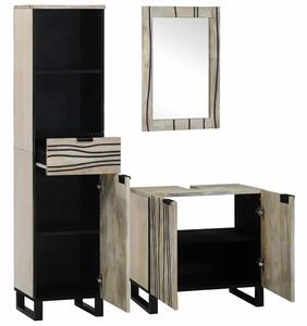 Fürdőszoba bútor szett fiókkal 3 pcs Fehér 38 x 33 x 160 cm