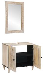 Fürdőszoba bútor szett tárolóval 2 pcs Fehér 62 x 33 x 58 cm
