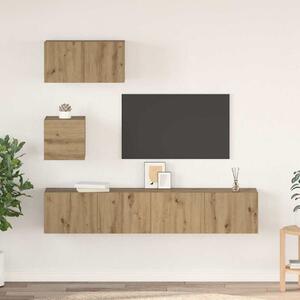 TV Szekrény Szett 4 pcs kézműves tölgy 80 x 30 x 30 cm Faanyag