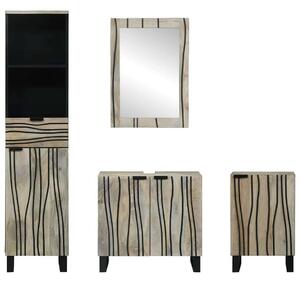 Fürdőszoba bútor szett fiókkal 4 pcs Dió barna 38 x 33 x 160 cm