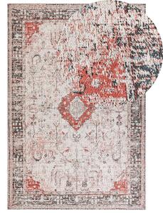 Piros és bézs pamutszőnyeg 160 x 230 cm ATTERA