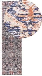 Piros és kék pamut futószőnyeg 80 x 300 cm KURIN