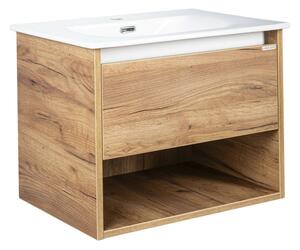 TMP NORD CRAFT 60 fali függesztett fürdőszobabútor - SKY E-8099-60 porcelán mosdóval- 61 x 46 cm