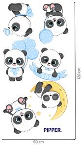 PIPPER. Falmatrica "Panda - fiú" Anyag: Fehér vinil