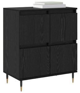 Oldalszekrények 2 pcs Musta tammi 120 x 35 x 70 cm Faanyag