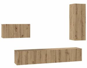 TV szekrény garnitúra 4 pcs kézműves tölgy 30.5 x 30 x 90 cm