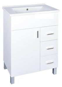 VivaStyle KARINA 85 lábon álló fürdőszobabútor 3 fiókos Sanovit ATRIA 9085 mosdóval 85 x 45,5 cm