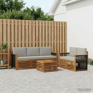 VidaXL Ülőgarnitúrák párnával 6 pcs Tömör Akácfa