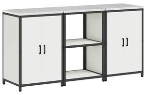 Konyhai Tároló Készlet polcokkal 3 pcs Fehér 180 x 50 x 92 cm