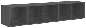 TV Szekrény Szett 2 pcs Musta tammi 37 x 37 x 142.5 cm Faanyag