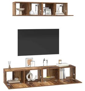 TV Szekrény Szett 4 pcs Régi fa Közepes Faanyag
