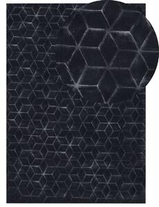 Fekete műnyúlszőrme szőnyeg 160 x 230 cm THATTA