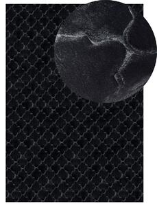 Fekete műnyúlszőrme szőnyeg 160 x 230 cm GHARO