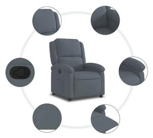 Sötétszürke bársony dönthető fotel