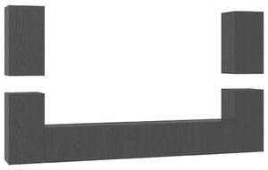 TV szekrény garnitúra 7 pcs Musta tammi 60 x 30 x 30 cm Faanyag