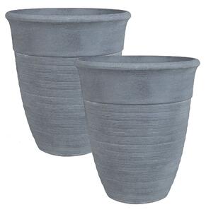 Kétdarabos virágcserép szett KATALIMA 43 cm Szürke
