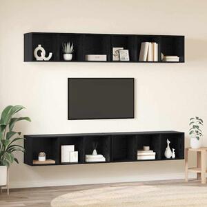 Fali TV Szekrény 4 pcs Musta tammi 37 x 37 x 107.5 cm