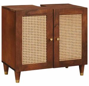 Fürdőszobai bútorok fiókkal 2 pcs 62 x 33 x 58 cm Tömör Mangófát