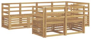 VidaXL Kültéri kanapé szett 7 pcs Fehér 245 x 126,5 x 73 cm