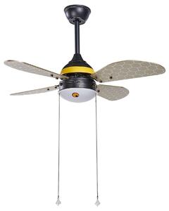 Fekete és sárga mennyezeti ventilátor DOLORES