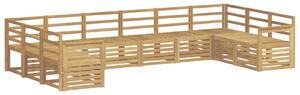 VidaXL Kültéri kanapé szett 10 pcs Fehér 363 x 187,5 x 73 cm