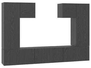 TV szekrény garnitúra 7 pcs Musta tammi 180 x 30 x 120 cm