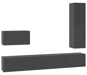TV szekrény garnitúra 4 pcs Musta tammi 200 x 30 x 30 cm
