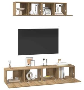 TV Szekrény Szett 4 pcs kézműves tölgy Közepes 80 x 30 x 30 cm