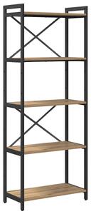 Könyvszekrény kézműves tölgy 60 x 30 x 153 cm Faanyag