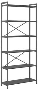 VidaXL Könyvespolc Fekete tölgy 80 x 30 x 189,5 cm Faanyag