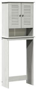 WC Szekrény polcokkal VIGO Fehér 60 x 27 x 161 cm Tömör fenyőfa