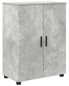 Fürdőszoba Székény ajtóval Beton szürke 60 x 35 x 80 cm Faanyag