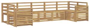 VidaXL Kültéri kanapé szett 7 pcs Fehér 304 x 132,5 x 73 cm