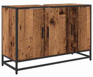 Fürdőszobai mosdószekrény Régi fa 90 x 33 x 60 cm Faanyag
