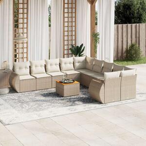 VidaXL Polyrattan Kerti Ülőgarnitúra - 11 részes - Bézs