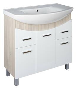 TMP ZX 85 - SONOMA - álló fürdőszobabútor - Sanovit ZENON - 6085 porcelán mosdóval - 86 x 50 cm