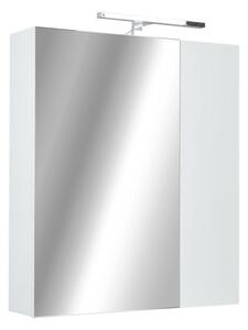 Piramida AKVA 60 R Tükrös fürdőszobai szekrény -2 ajtós kivitel - LED világítással - 60 x 69 x 13 cm