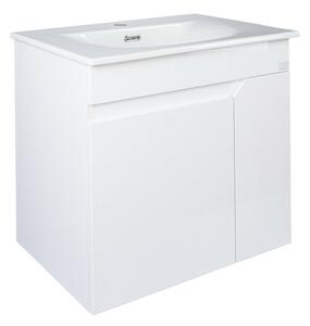 TMP VISION 60 fali függesztett fürdőszobai bútor - SKY E-8099-60 porcelán mosdóval - 61 x 46 x 56 cm