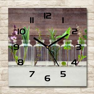 Szögletes üvegóra Növények tégelyek