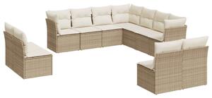 VidaXL Polyrattan Kerti Ülőgarnitúra - 11 részes - Bézs