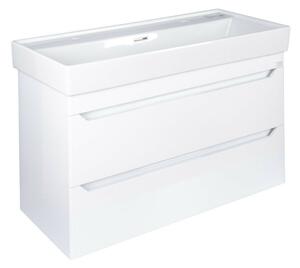 TMP SHARP 100 fali fürdőszobabútor - CeraStyle SHARP - 37600 DUPLA csaplyukas mosdóval - 100 x 48 cm
