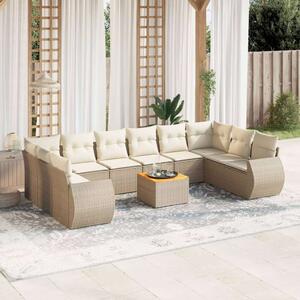 VidaXL Polyrattan Kerti Ülőgarnitúra - 11 részes - Bézs