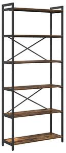 VidaXL Könyvespolc Füstölt tölgy 80 x 30 x 189,5 cm Faanyag