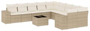 VidaXL Polyrattan Kerti Ülőgarnitúra - 11 részes - Bézs