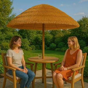 Gardlov 150 cm Átmérőjű, Állítható Magasságú Kerti Napernyő - Bézs