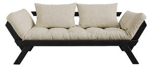 Bebop Black/Linen natúr kinyitható kanapé - Karup Design
