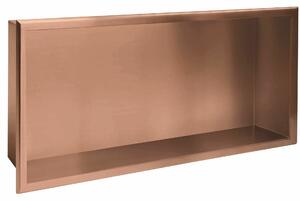 Süllyesztett fürdőszobai polc 30x60 brush copper