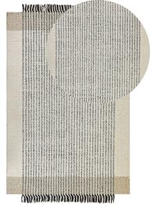 Fekete és bézs gyapjúszőnyeg 140 x 200 cm DIVARLI