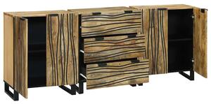 Fürdőszoba bútor szett fiókkal 3 pcs Barna 180 x 33 x 75 cm