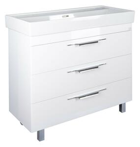 TMP TRIO 100D álló fürdőszobabútor - CeraStyle SHARP - 37600 DUPLA csaplyukas mosdóval - 100 x 48 cm
